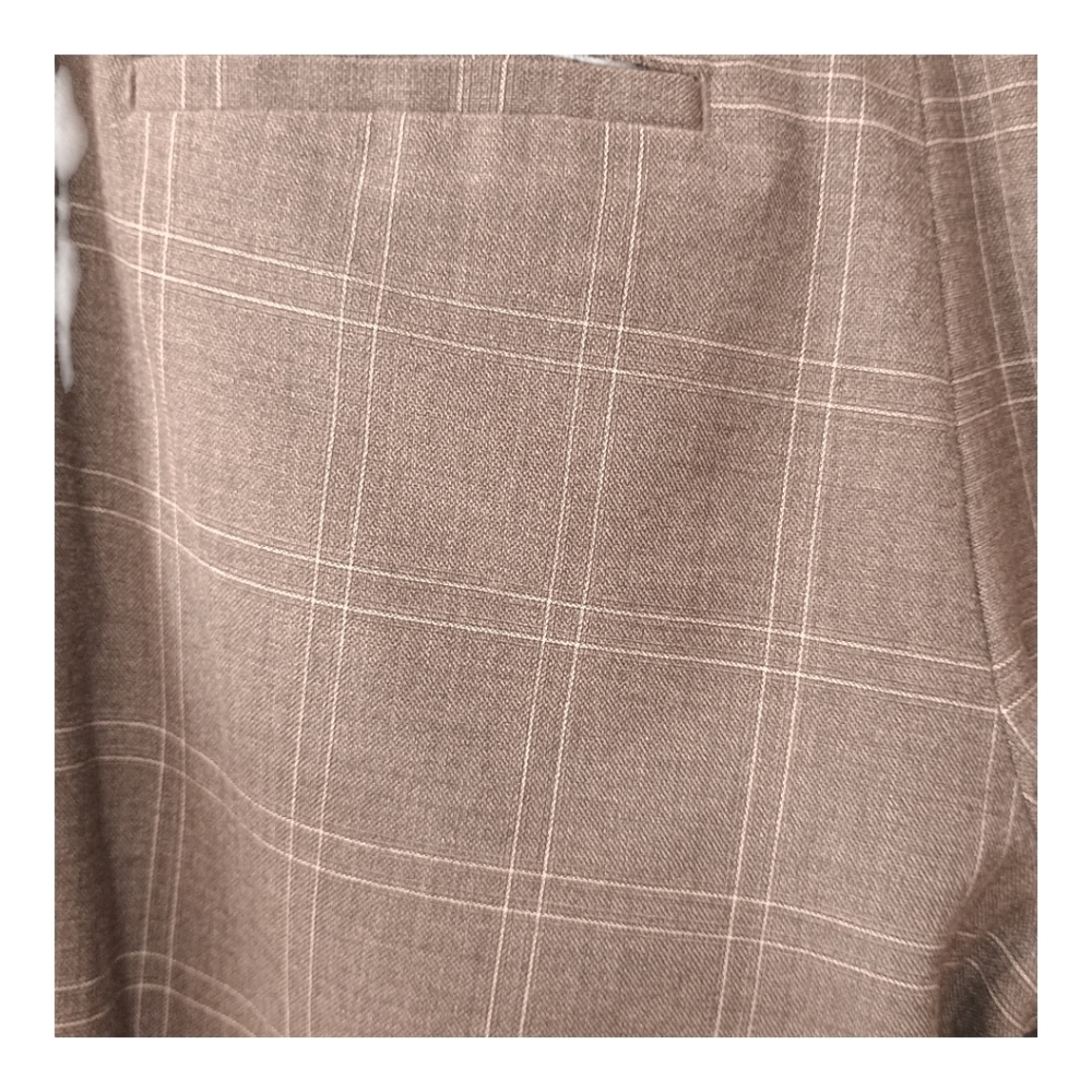 Banana Republic Grey Plaid Lined Trousers Size 6 - Picture 5 of 6